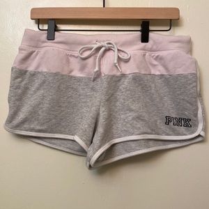 pink and gray shorts
